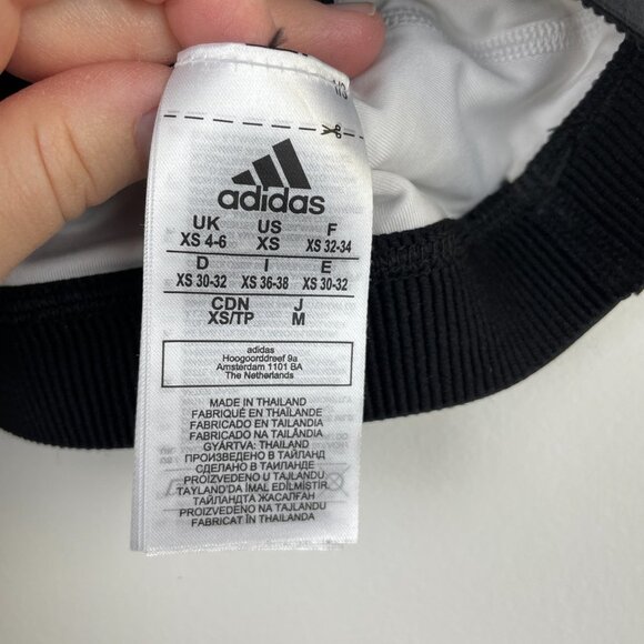 Adidas x Pelaton Performance Black White Sports Bra - Size XS - Picture 5 of 5